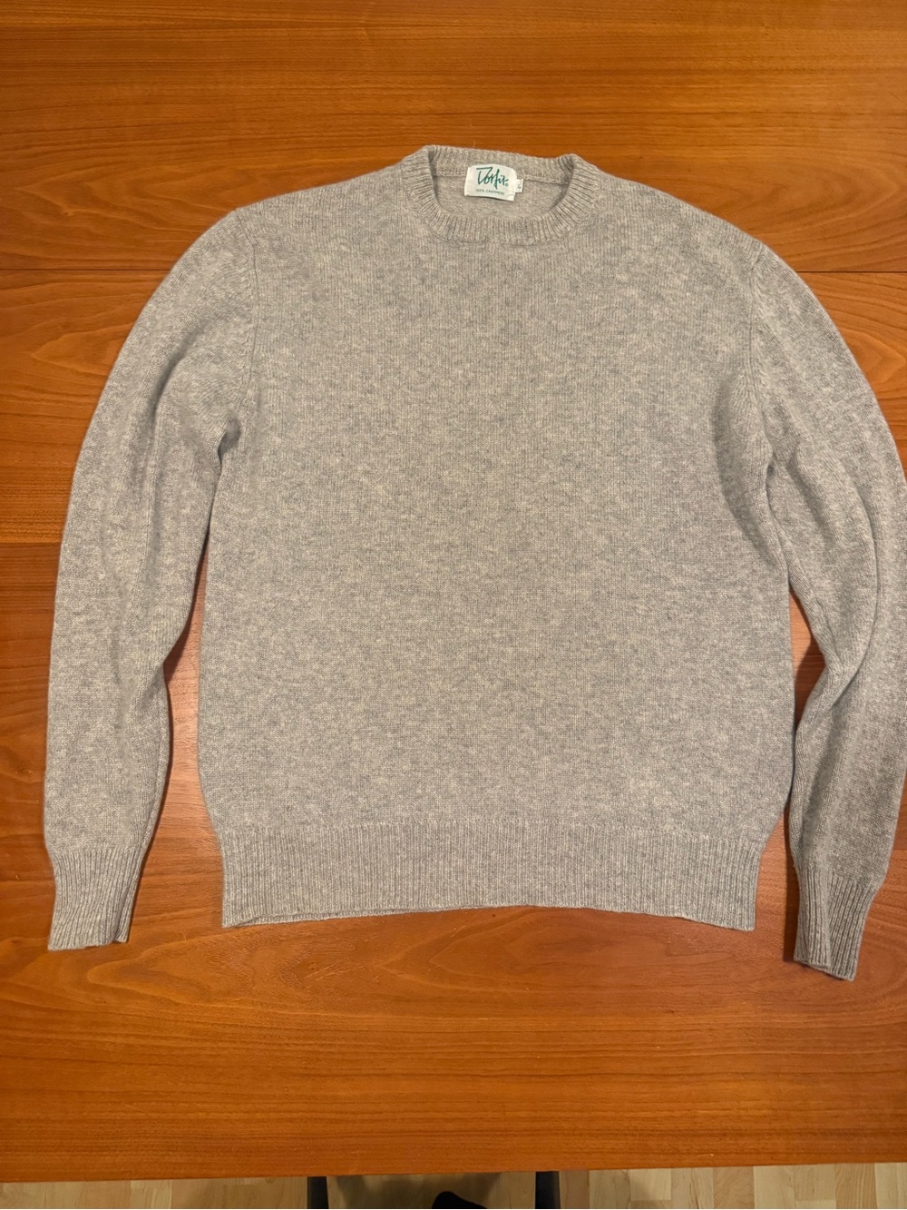 Vintage Taupe Crewneck 100% Cashmere Sweater by Taylor Stitch